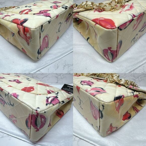 Chanel Vintage Jumbo 34 Lips & Kisses Barbie Chain Shoulder Bag - Picture 8 of 12